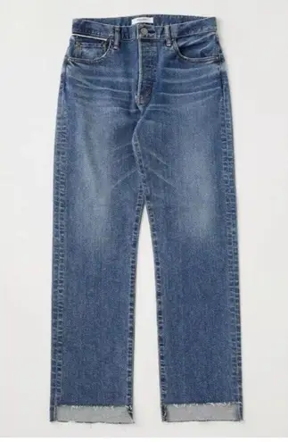 MOUSSY VINTAGE Harris Straight Step Hem Jeans Button Fly Waist 30 Made In Japan Blue