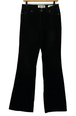 PTCL Women's Black Velvet Velour High Rise Bootcut Jeans Ethical Brand Size 27