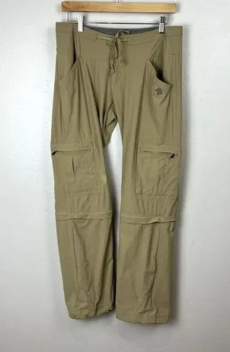 Mountain Hardwear  Womens Yuma Convertible Nylon Pants Size 8/32 Tan LIGHT STAINS