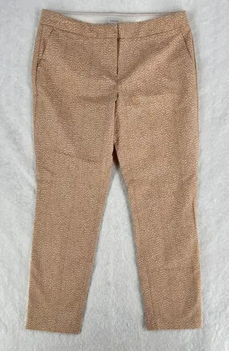 Kenar Dress Pants Womens 10 Beige Cream Geometric High Rise Formal Business