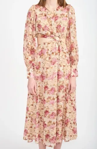 En Saison Lissandra Midi Dress Pink Floral Multi