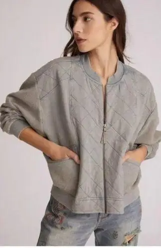 Pilcro and the Letterpress  Anthropologie Quilted Bomber Jacket Top Size M