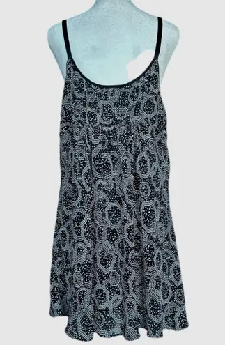 Oscar de la Renta Vtg Pink Label Black And White Lingerie Lace Slip Dress