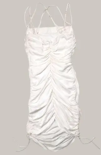 Rumer The Label Dress Mecca Mini 100% Linen Bodycon Going Out Party White Small