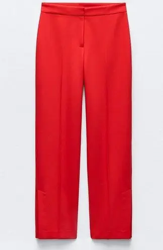 ZARA NWT red side split hem trouser pants