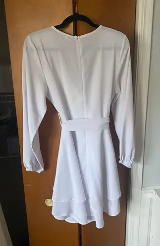 White Long Sleeve Dress Size M