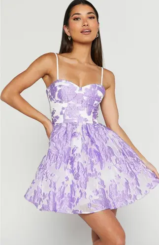 Showpo Purple Jacquard Brailey Mini Dress Size 4 - $40 (55% Off Retail) -  From Trinity