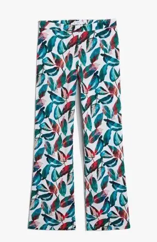 ONIA NWT Abstract Graphic Leaf Wide Pants