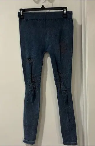 NIKIBIKI Women's blue distressed leggings