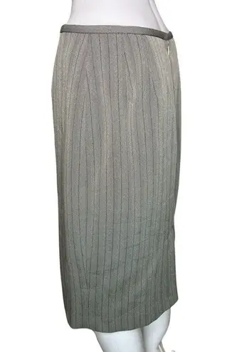 Blacker by Stanley Blacker Skirt Women 8 Gray Herringbone Pencil Straight Preppy