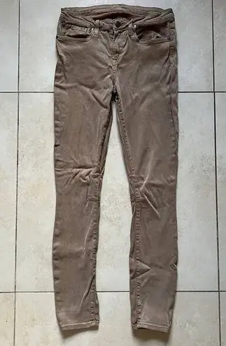 Helmut Lang Tan Light Brown Skinny Jeans USA Made Size 28