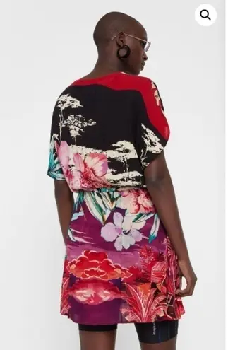 Desigual Kalawao tropical summer kimono style dress floral