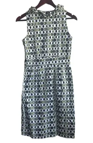 Julian Taylor Dress Women 6 Geometric Ruffle Collar Workwear Office Event Travel