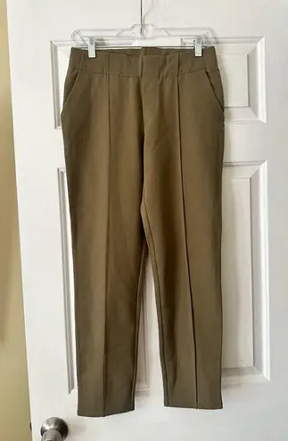 Garnet Hill Pull-on Tencel Trousers, straight leg, khaki color, size XS