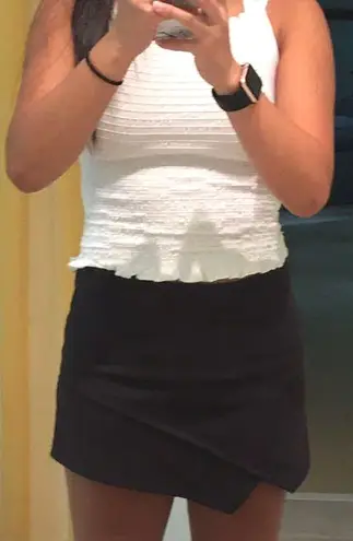 Entourage Black Envelope Suede Skort