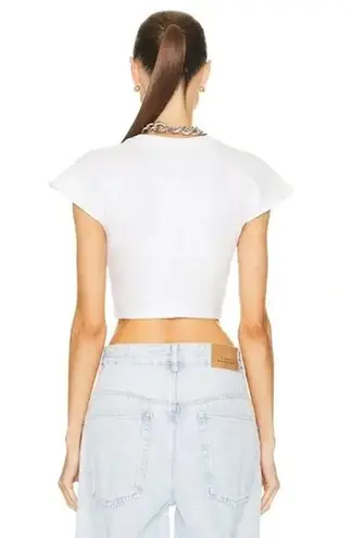 Isabel Marant / FWRD Zineae Twist Front Crop T-Shirt Top in White NWT