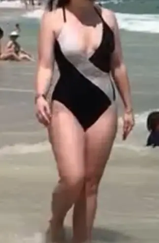 Neiman Marcus Vintage Wrap one piece swimsuit