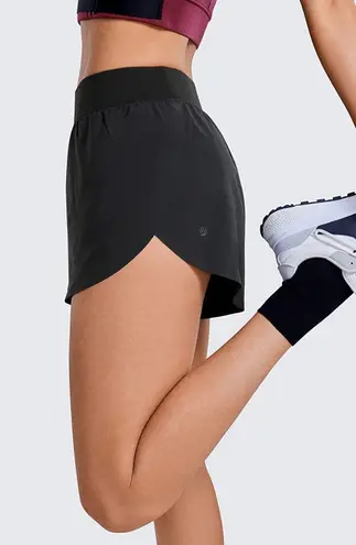 CRZ Yoga Black  Dolphin Hem Shorts