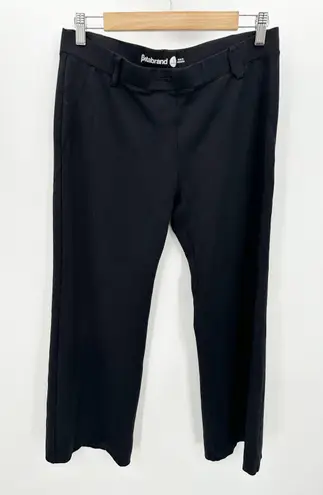 Betabrand Womens Black Straight Leg Cropped Mid Rise Pants Stretch Large Petite