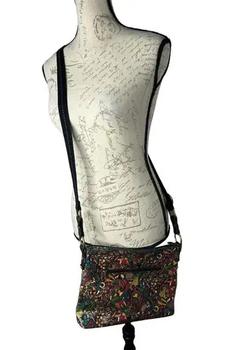 Sakroots ‎ Artist Circle Rainbow Spirit Desert Crossbody Bag Purse Coated Canvas