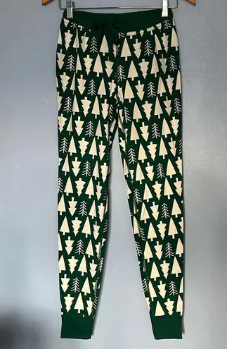 Hanna Anderson Winter Green Tree Matching Holiday Pajama Set Size XS