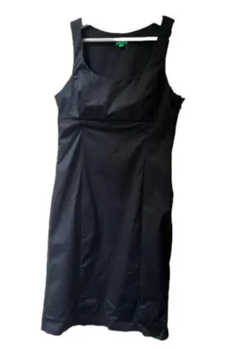 United Colors Of Benetton sleeveless black scoop neck sheath midi dress size M