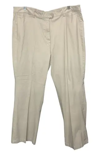 Woolrich Women's British Tan Straight Leg Trouser Pants Beige 16P Petite