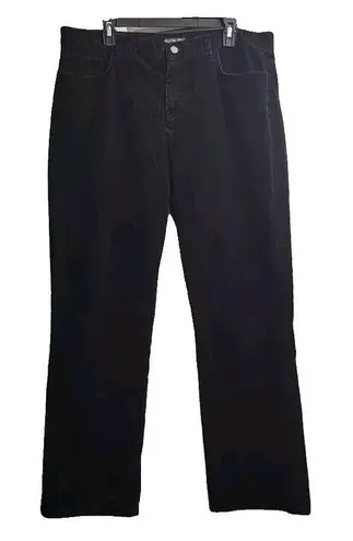 Liverpool Jeans Company Lauren Jeans Company Womens Size 16 Classic Straight Jean Casual Black Corduroy