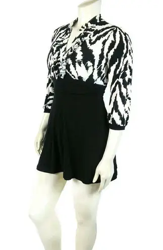 Mercer and Madison Black Animal Print Dress 10