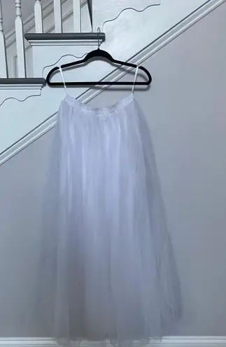 White Tulle Skirt Size Large