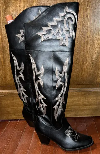 SheIn Black Western Boots