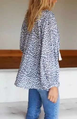 Emerson Fry Curation Bardot top in leopard gray Sz S