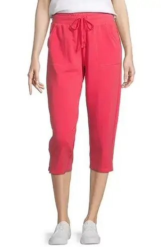 st. john's bay NWT St. John’s Bay Coral French Terry Lounge Capris