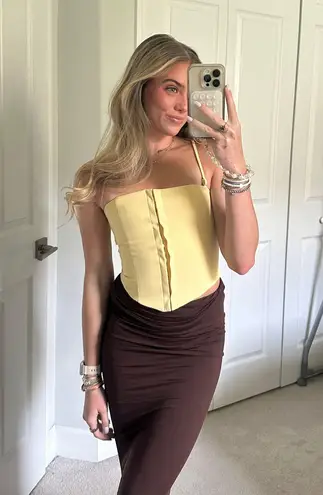 Alana Eve Yellow Corset Top