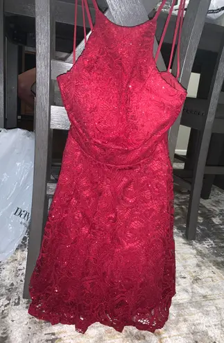 Dillard's Red Form  Dress - Image 2