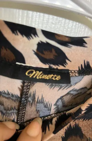 Dreamgirl MINETTE Leopard Print High Neck Long Sleeve Bodycon Dress