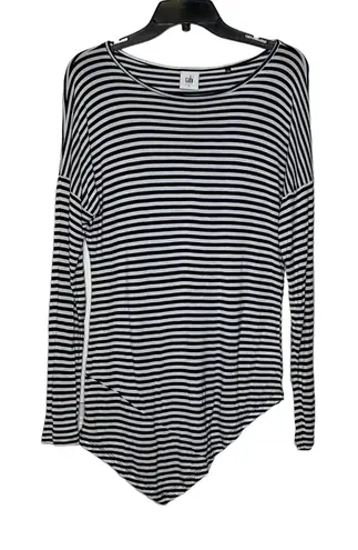 CAbi  Tunic T-Shirt Size Small Navy White Striped Womens‎ 100% Rayon Top - Image 1