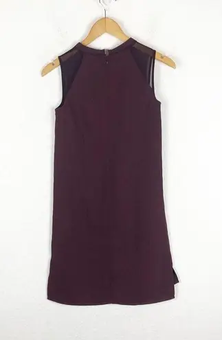 ALLSAINTS Jay Pleated Mini Dress XS Bordeaux Red Semi Sheer Casual Sleeveless