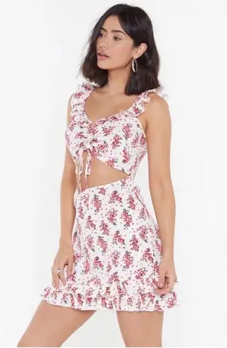 Nasty Gal Floral Cut Out Dress 