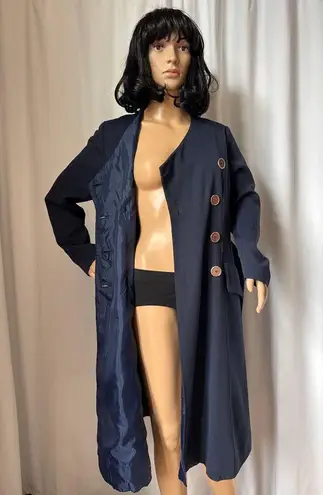 Vintage OOAK Navy coat dress double