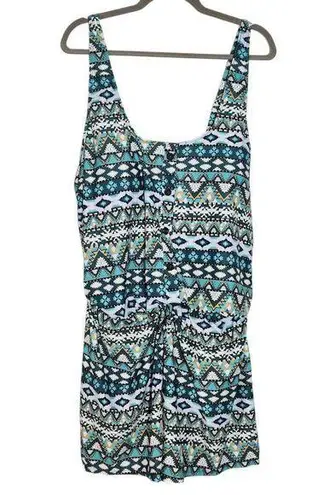 Summer Mae Green Aztec Print One