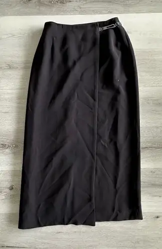 Casual Corner Wrap Skirt Black 6 EUC Black