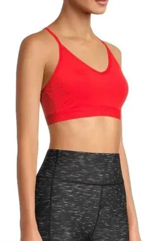 Athletic Works Orange Driworks Racerback Sports Bra - Orange Stretch Spaghetti