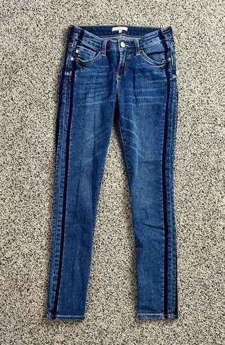 Dear John  Womens Jeans Size 25 Skinny Mid Rise Dark Wash Blue Odessa 26x27