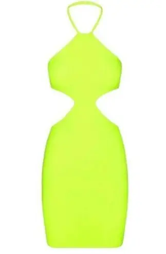 SKIMS Fits Everybody Cut Out Halter Dress Size 3X COLOR: GREEN HIGHLIGHTER