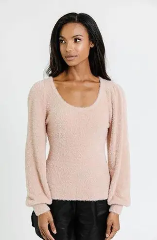 Rachel Parcell Fuzzy Eyelash Sweater Rose Pink size XXL