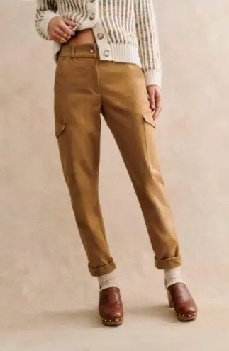 Sézane NWT Sezane Benicio Trouser in Caramel Cotton Chino Cargo Pants 46 / 14