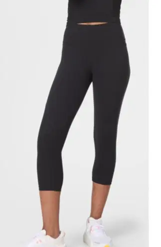 Sweaty Betty London Womens Reflective Power Leggings Back Zip Pocket Black Small