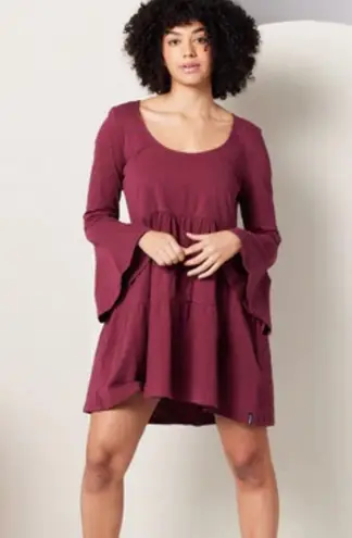 Known Supply • NWT Burgundy Jupiter Tiered Dress Organic Cotton Size XL