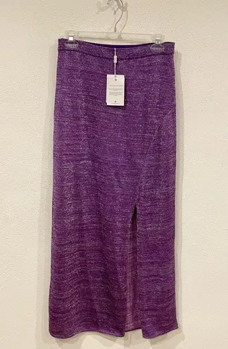 NWT Suboo Sigma Side Slit Maxi Skirt Size Medium Purple